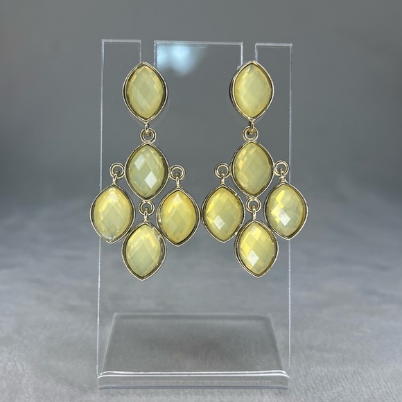 Gemstone Chandelier Earrings for Women Drop Dangle Design Green - Picture 7 of 8